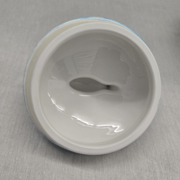 Hausenware Cat Kitten Butterfly Fish Birds Floral Ceramic Cookie Jar Vintage - Picture 12 of 16